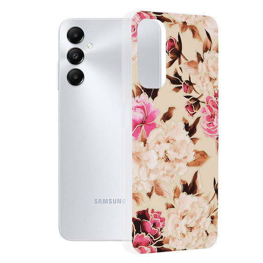 Husa de protectie Techsuit Marble Series compatibila cu Samsung Galaxy A05s, acoperire spate, Mary, Berry Nude