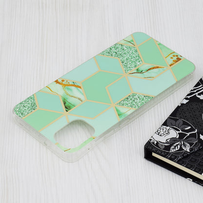 Husa de protectie Techsuit Marble Series compatibila cu Samsung Galaxy A05, acoperire spate, Green Hex