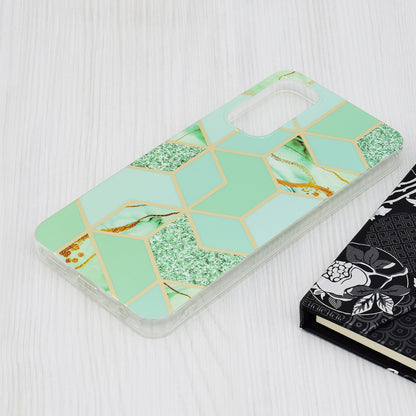 Husa de protectie Techsuit Marble Series compatibila cu Samsung Galaxy A05s, acoperire spate, Green Hex