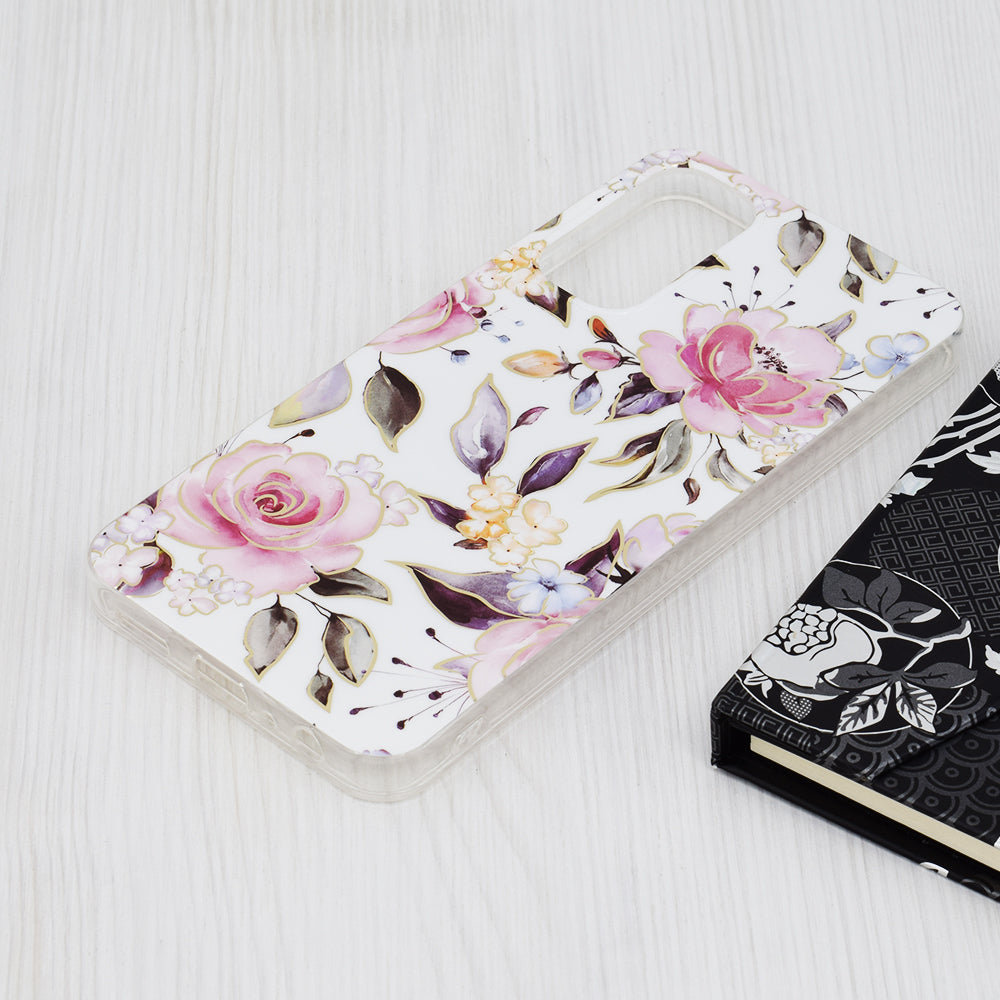 Husa de protectie Techsuit Marble Series compatibila cu Samsung Galaxy A05s, acoperire spate, Chloe White