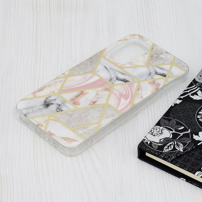 Husa de protectie Techsuit Marble Series compatibila cu Samsung Galaxy A15 5G, acoperire spate, Pink Hex