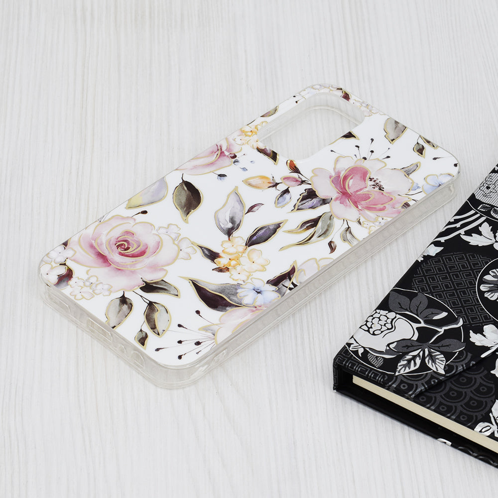 Husa de protectie Techsuit Marble Series compatibila cu Samsung Galaxy A15 5G, acoperire spate, Chloe White