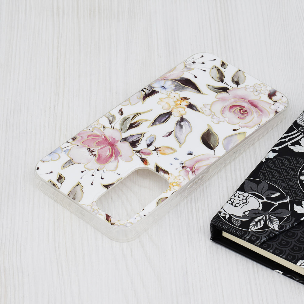 Husa de protectie Techsuit Marble Series compatibila cu Samsung Galaxy A15 5G, acoperire spate, Chloe White