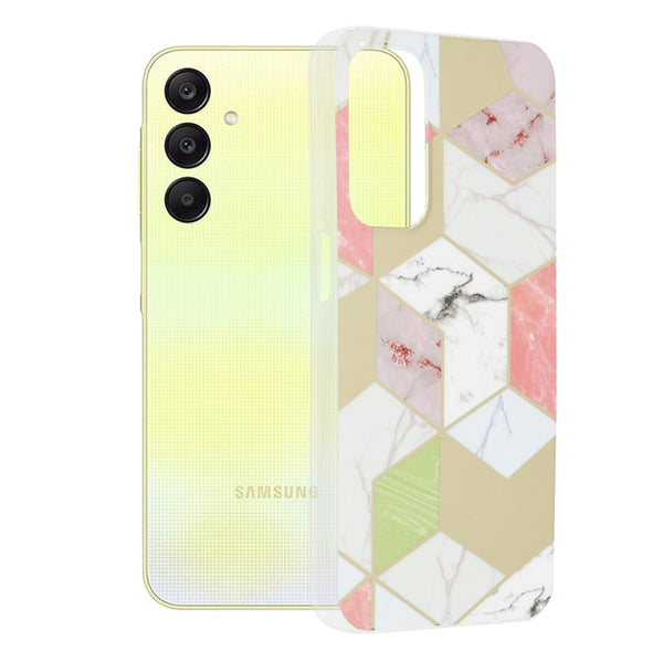 Husa de protectie Techsuit Marble Series compatibila cu Samsung Galaxy A25 5G, acoperire spate, Purple Hex