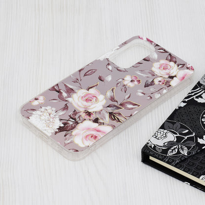 Husa de protectie Techsuit Marble Series compatibila cu Samsung Galaxy A25 5G, acoperire spate, Bloom of Ruth, Gray