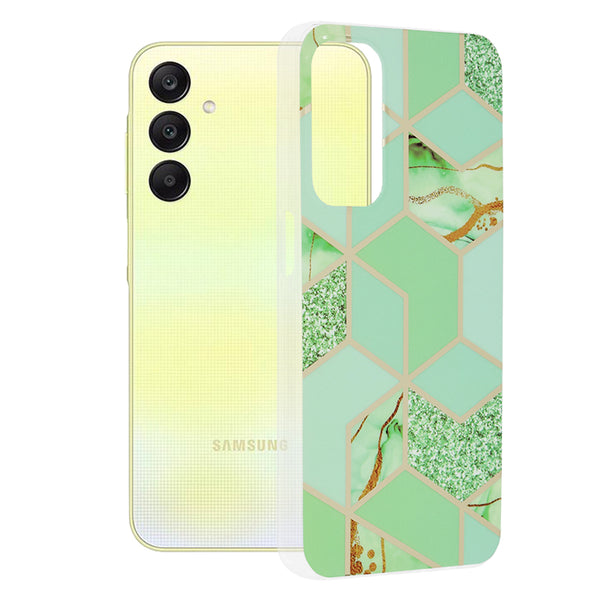 Husa de protectie Techsuit Marble Series compatibila cu Samsung Galaxy A25 5G, acoperire spate, Green Hex