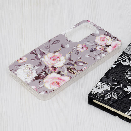 Husa de protectie Techsuit Marble Series compatibila cu Samsung Galaxy A35 5G, acoperire spate, Bloom of Ruth, Gray