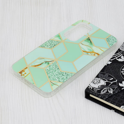 Husa de protectie Techsuit Marble Series compatibila cu Samsung Galaxy A35 5G, acoperire spate, Green Hex