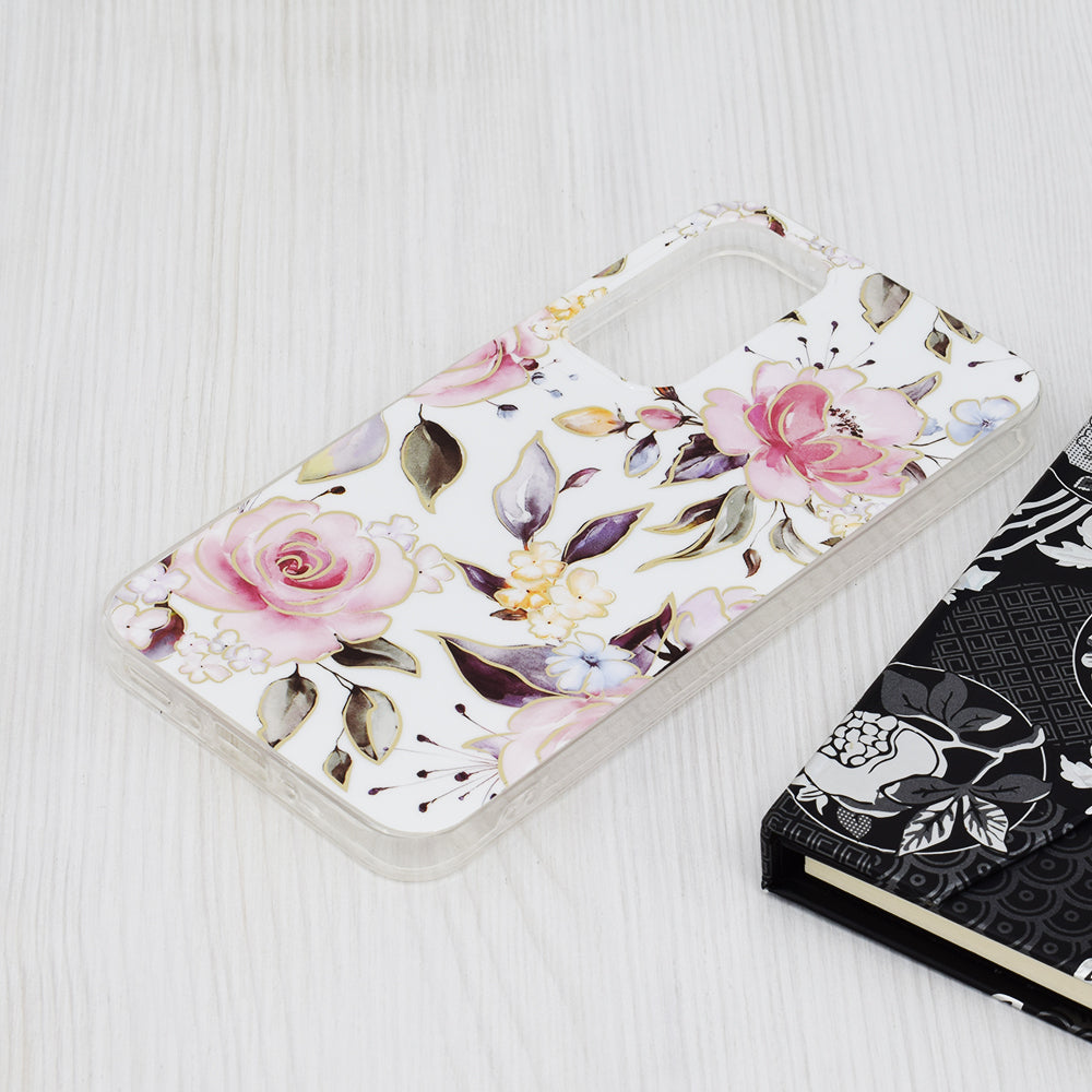 Husa de protectie Techsuit Marble Series compatibila cu Samsung Galaxy A35 5G, acoperire spate, Chloe White