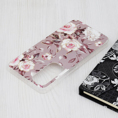 Husa de protectie Techsuit Marble Series compatibila cu Samsung Galaxy A55 5G, acoperire spate, Bloom of Ruth, Gray