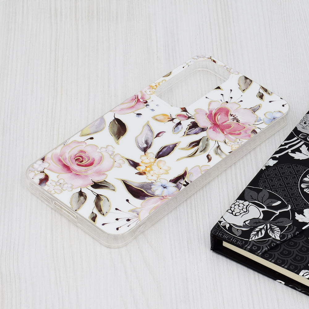 Husa de protectie Techsuit Marble Series compatibila cu Samsung Galaxy A55 5G, acoperire spate, Chloe White