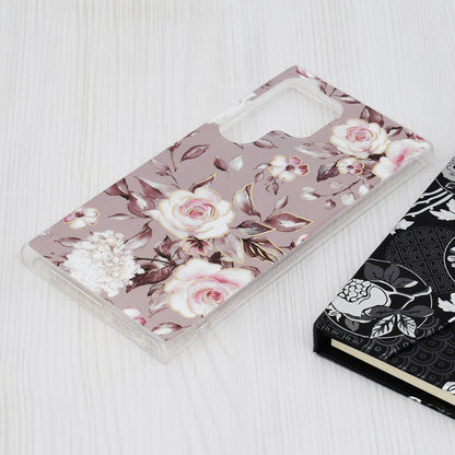 Husa de protectie Techsuit Marble Series compatibila cu Samsung Galaxy S24 Ultra, acoperire spate, Bloom of Ruth, Gray
