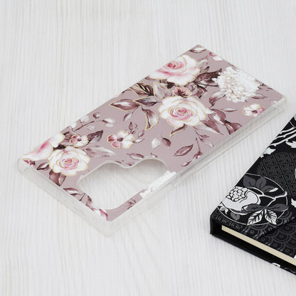 Husa de protectie Techsuit Marble Series compatibila cu Samsung Galaxy S24 Ultra, acoperire spate, Bloom of Ruth, Gray
