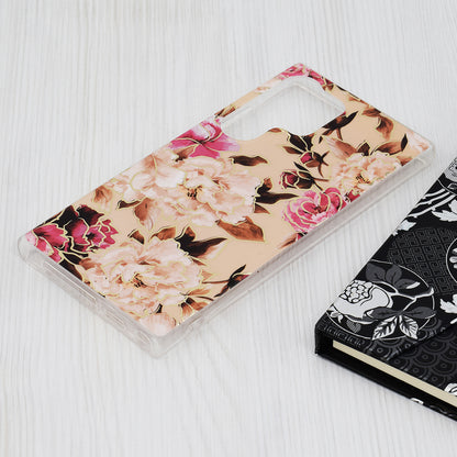 Husa de protectie Techsuit Marble Series compatibila cu Samsung Galaxy S24 Ultra, acoperire spate, Mary, Berry Nude