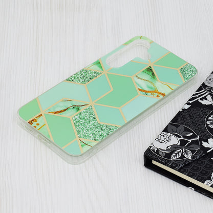 Husa de protectie Techsuit Marble Series compatibila cu Samsung Galaxy S24 Plus, acoperire spate, Green Hex