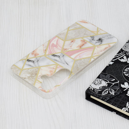 Husa de protectie Techsuit Marble Series compatibila cu Samsung Galaxy S24 Plus, acoperire spate, Pink Hex
