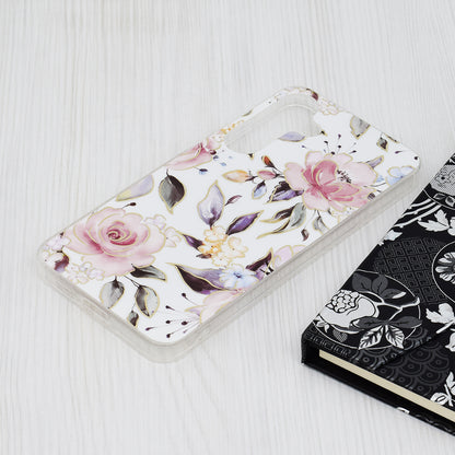Husa de protectie Techsuit Marble Series compatibila cu Samsung Galaxy S24 Plus, acoperire spate, Chloe White