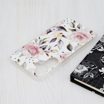 Husa de protectie Techsuit Marble Series compatibila cu Samsung Galaxy S24 Plus, acoperire spate, Chloe White
