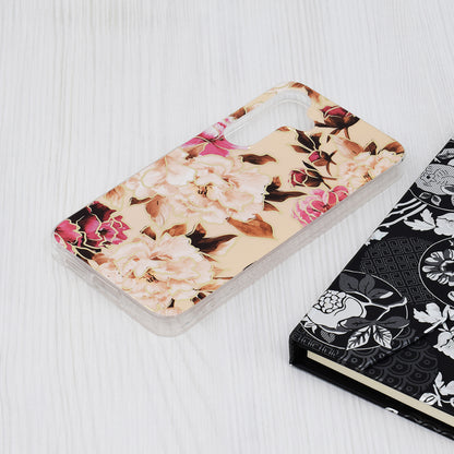 Husa de protectie Techsuit Marble Series compatibila cu Samsung Galaxy S24, acoperire spate, Mary, Berry Nude