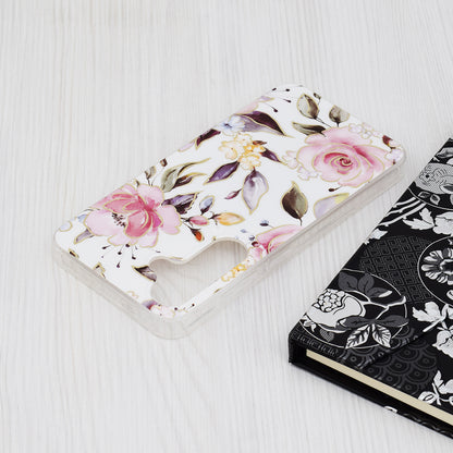 Husa de protectie Techsuit Marble Series compatibila cu Samsung Galaxy S24, acoperire spate, Chloe White