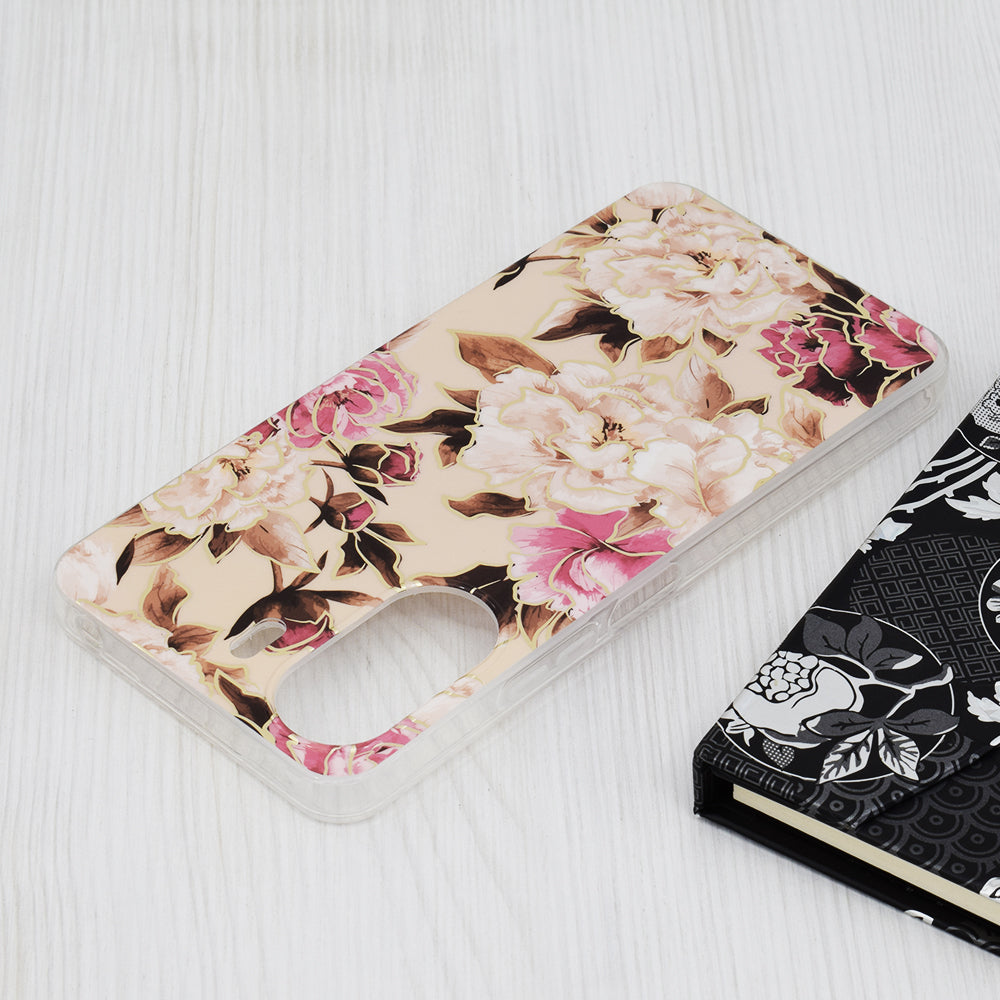 Husa de protectie Techsuit Marble Series compatibila cu Xiaomi Redmi A3, acoperire spate, Bloom of Ruth, Gray