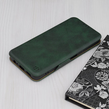 Husa de protectie Techsuit Safe Wallet Plus compatibila cu Honor Magic6 Pro, acoperire spate, verde