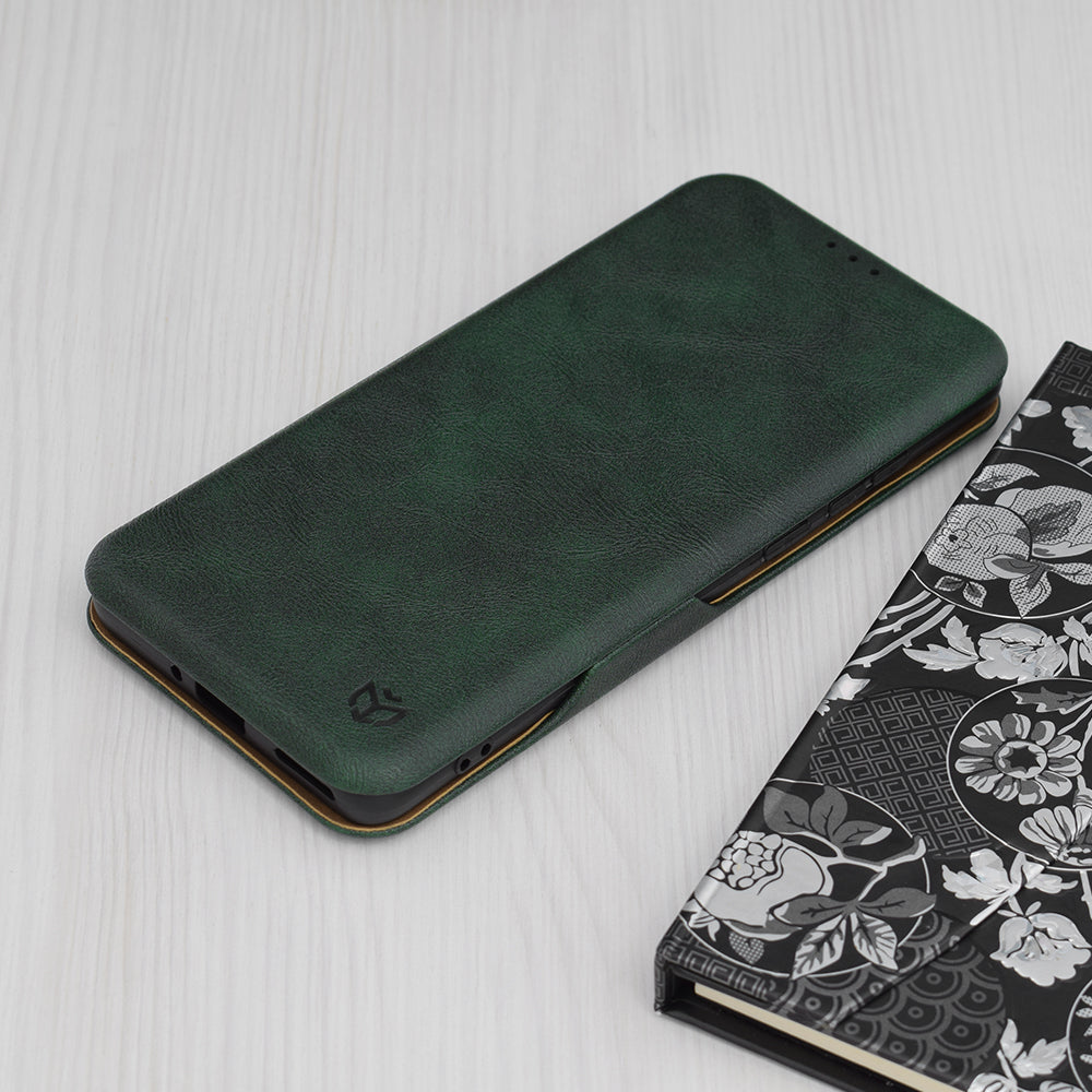 Husa de protectie Techsuit Safe Wallet Plus compatibila cu OnePlus 12, acoperire spate, verde