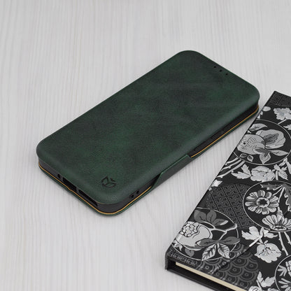 Husa de protectie Techsuit Safe Wallet Plus compatibila cu Xiaomi 14, acoperire spate, verde