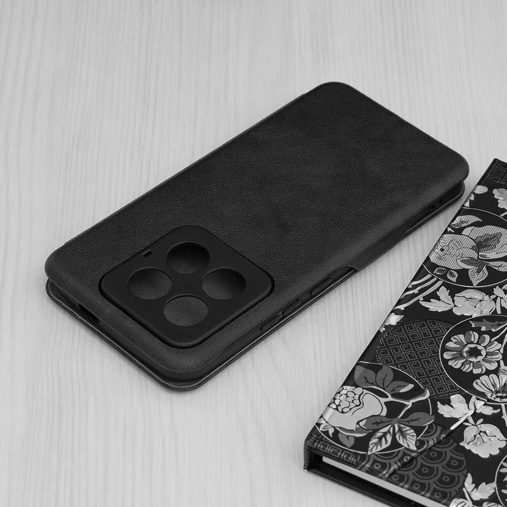 Husa de protectie Techsuit Safe Wallet Plus compatibila cu Xiaomi 14 Pro, acoperire spate, negru