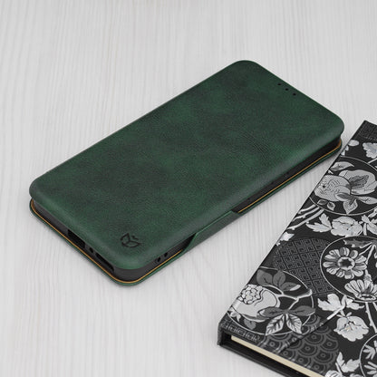 Husa de protectie Techsuit Safe Wallet Plus compatibila cu Xiaomi Redmi Note 13 Pro Plus 5G, acoperire spate, verde