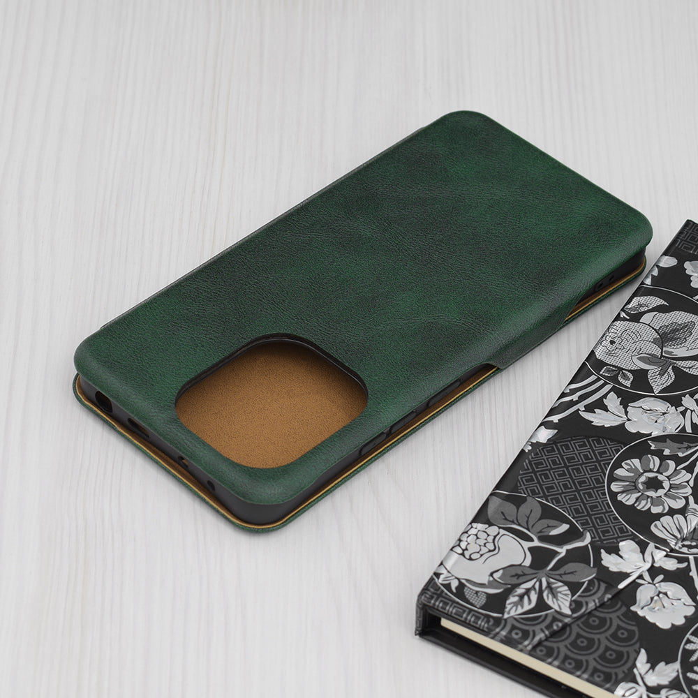 Husa de protectie Techsuit Safe Wallet Plus compatibila cu Xiaomi Redmi Note 13 Pro Plus 5G, acoperire spate, verde