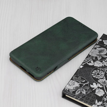 Husa de protectie Techsuit Safe Wallet Plus compatibila cu Xiaomi Poco X6 Pro, acoperire spate, verde