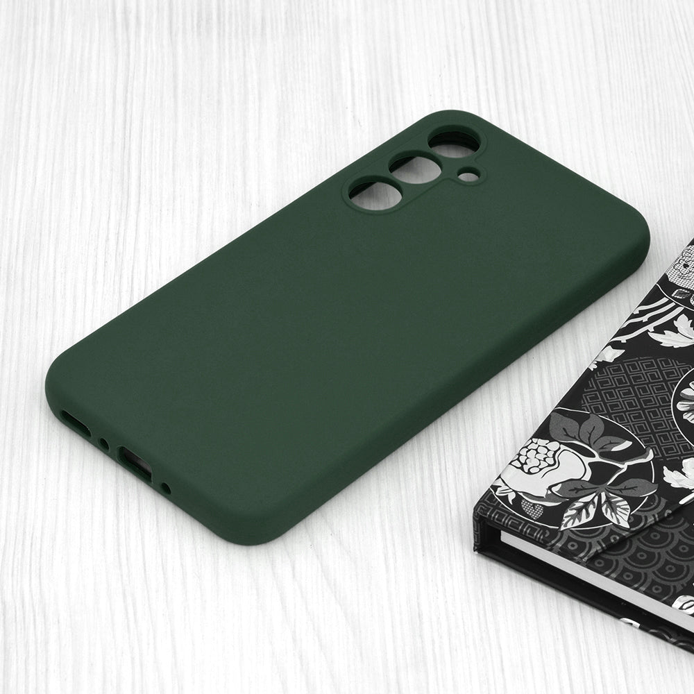 Husa de protectie Techsuit Soft Edge Silicone compatibila cu Samsung Galaxy A35 5G, acoperire spate, verde inchis