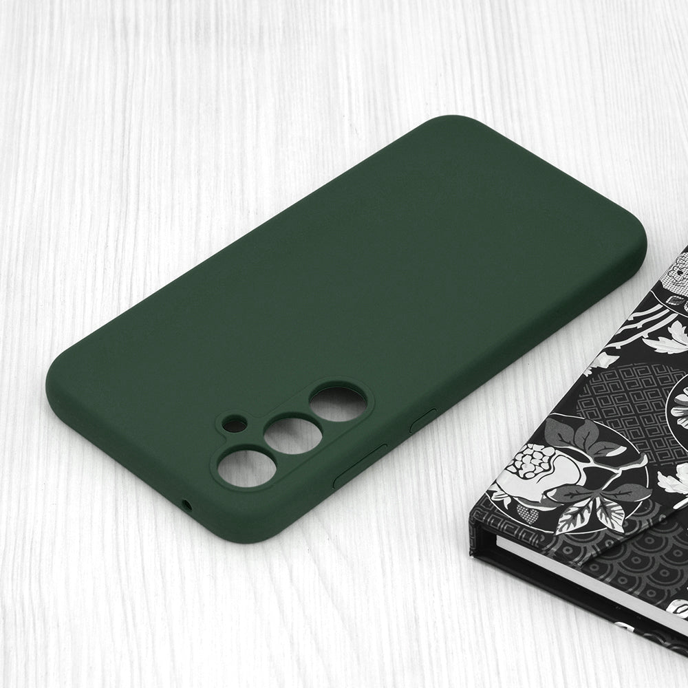 Husa de protectie Techsuit Soft Edge Silicone compatibila cu Samsung Galaxy A35 5G, acoperire spate, verde inchis