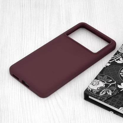 Husa de protectie Techsuit Soft Edge Silicone compatibila cu Xiaomi Poco X6 Pro, acoperire spate, visiniu