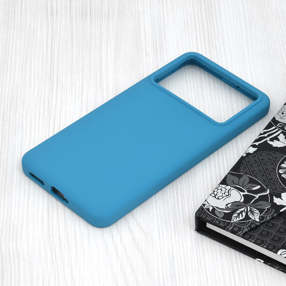 Husa de protectie Techsuit Soft Edge Silicone compatibila cu Xiaomi Poco X6 Pro, acoperire spate, albastru deschis