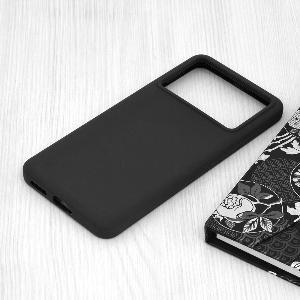 Husa de protectie Techsuit Soft Edge Silicone compatibila cu Xiaomi Poco X6 Pro, acoperire spate, negru