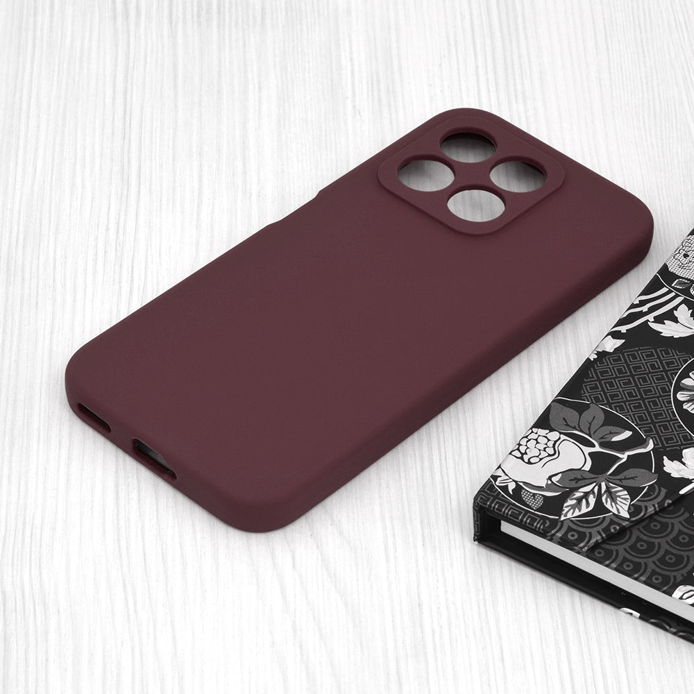 Husa de protectie Techsuit Soft Edge Silicone compatibila cu Honor X8b, acoperire spate, visiniu
