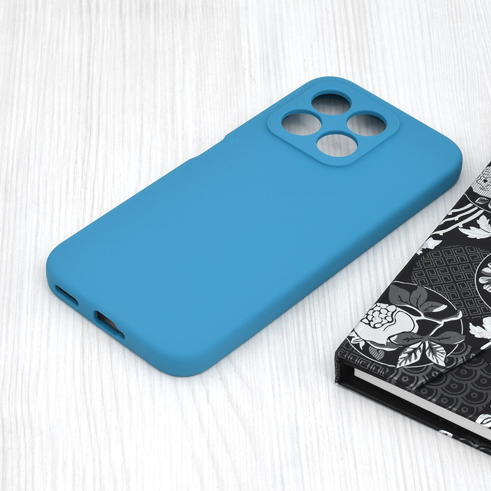 Husa de protectie Techsuit Soft Edge Silicone compatibila cu Honor X8b, acoperire spate, albastru deschis