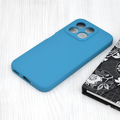 Husa de protectie Techsuit Soft Edge Silicone compatibila cu Honor X8b, acoperire spate, albastru deschis