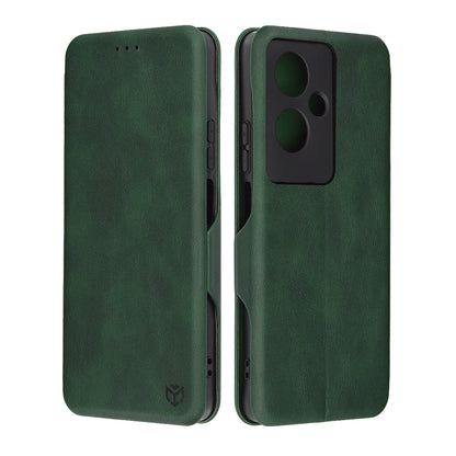 Husa de protectie Techsuit Safe Wallet Plus compatibila cu Oppo A79 5G, acoperire spate, verde