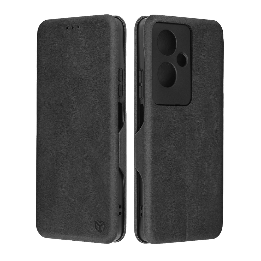 Husa de protectie Techsuit Safe Wallet Plus compatibila cu Oppo A78 5G, acoperire spate, negru