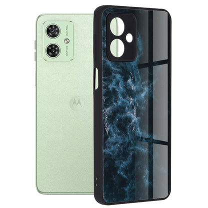 Husa de protectie Techsuit Glaze Series compatibila cu Motorola Moto G54, acoperire spate, Blue Nebula