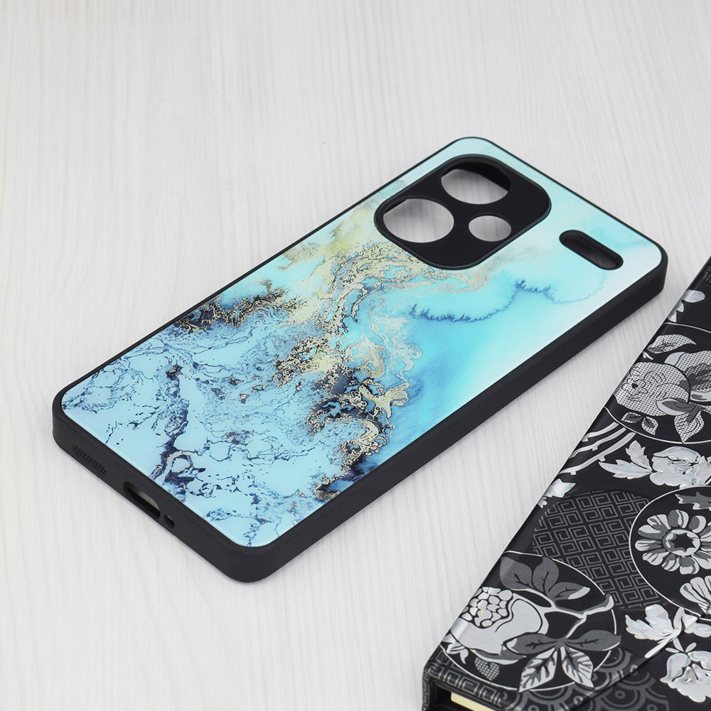 Husa de protectie Techsuit Glaze Series compatibila cu Xiaomi Redmi Poco X6, acoperire spate, Blue Ocean