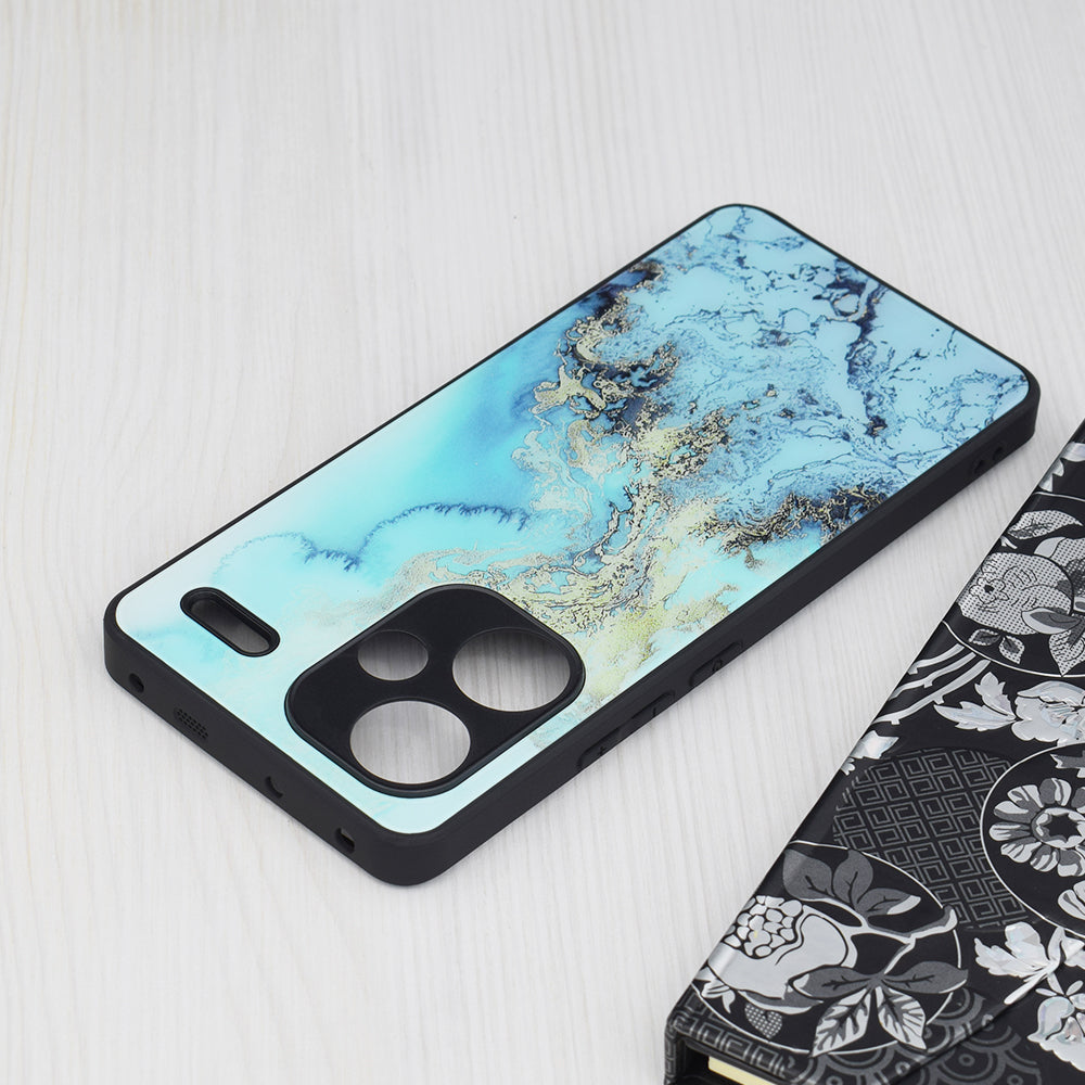Husa de protectie Techsuit Glaze Series compatibila cu Xiaomi Redmi Poco X6, acoperire spate, Blue Ocean