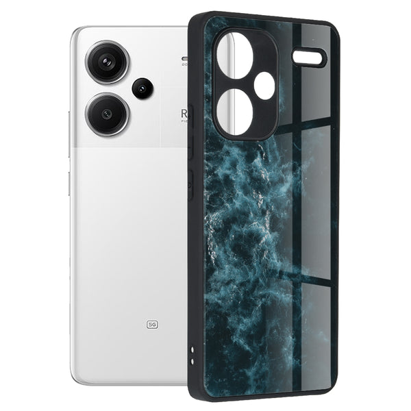 Husa de protectie Techsuit Glaze Series compatibila cu Xiaomi Redmi Note 13 Pro Plus 5G, acoperire spate, Blue Nebula