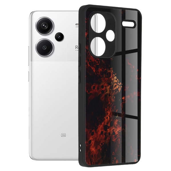 Husa de protectie Techsuit Glaze Series compatibila cu Xiaomi Redmi Note 13 Pro Plus 5G, acoperire spate, Red Nebula