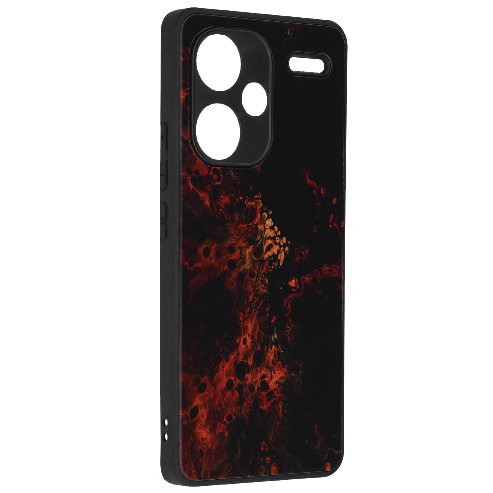 Husa de protectie Techsuit Glaze Series compatibila cu Xiaomi Redmi Poco X6, acoperire spate, Red Nebula
