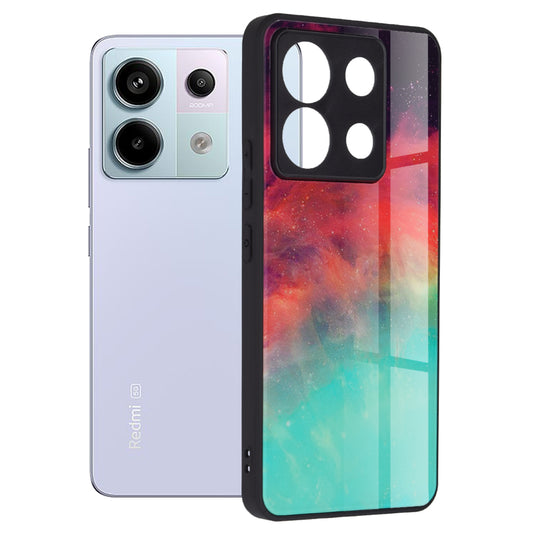 Husa de protectie Techsuit Glaze Series compatibila cu Xiaomi Redmi Poco X6, acoperire spate, Fiery Ocean