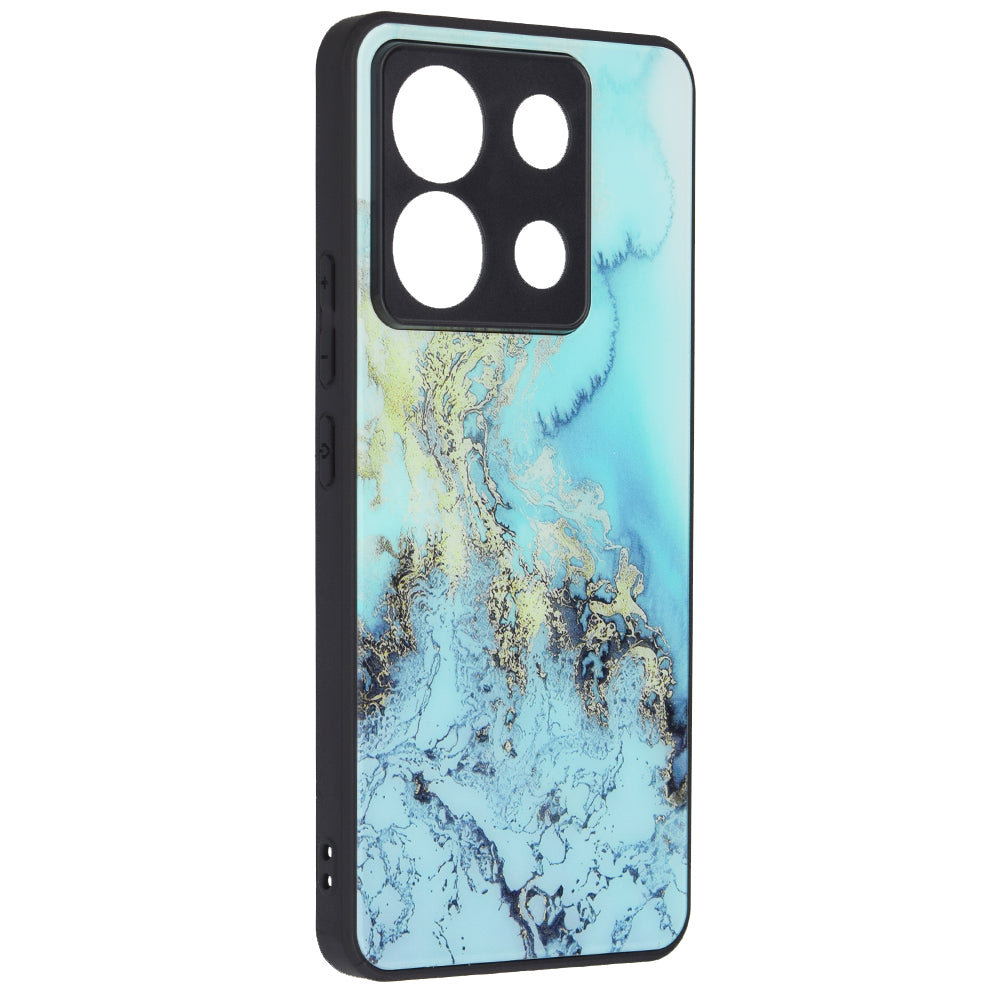 Husa de protectie Techsuit Glaze Series compatibila cu Xiaomi Redmi Note 13 Pro Plus 5G, acoperire spate, Blue Nebula